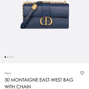 Dior 30 Montaigne East-West Bag with chain